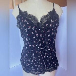 Victoria Secrets floral lace cami (black)